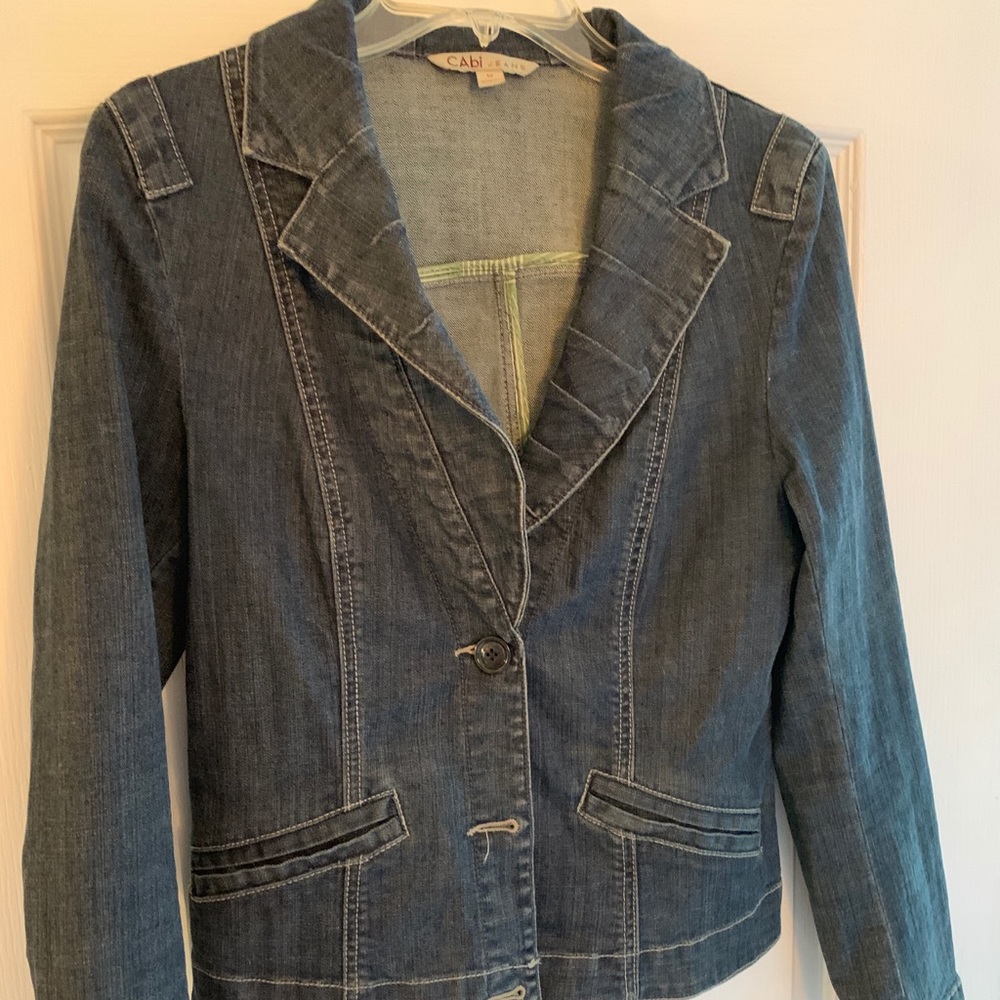 Cabi Denim Jean Jacket- Blazer Style Size Med